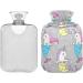 Unicorn Mermaid Hot Water Bottle with Cover - Soft & Warm for Winter Relief | 1L for Bed Hand Neck & Shoulders - Buy Online on GoSupps.com