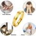 JEROOT Titanium Magnetic Rings for Men Women - Step Edge Sleek Design - Strong Magnets - Gold 5mm T 1/2 (3500 Gauss) - Jewelry Gift Box Included - Buy Online on GoSupps.com
