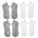 FRCOLOR 4 Pairs Combed Cotton Socks Low-cut Liners Socks Running Cotton Socks Unisex Socks Unisex Stockings Sports Breathable Stockings Running Socks Low-cut Liner Socks Unisex Ankle Socks White Grey 21x5x0.3cm