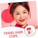 minkissy Large ribbon temperament hairpins tassel girls hair barrettes red hairpin hair accessories girl child Asia issue card hanfu hair accessories China Hanfu hair clips - Buy Online on GoSupps.com