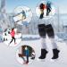 Ski Socks 2 Pairs Knee High Non-Slip Warm Winter Outdoor Sports Socks | Men Women | Green+Gray - Buy Online on GoSupps.com