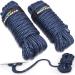 INNOCEDEAR 2 Pack Premium Navy Blue Dock Lines - 15' / 25'/35' with Eyelet.Double Braided Nylon Dock Line/Mooring Lines.Hi-Performance Marine Boats Ropes Navy blue-25ft