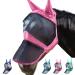Harrison Howard Caremaster Pro Luminous Horse Fly Mask Large Eye Space Long Nose with Ears UV Protection for Horse Pink (s) Pony (s) pink