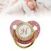 Personalized Rhinestone Baby Pacifier Clip Set - Letter H | Curved Design Silicone Soother for Milk Feeding - Buy Online on GoSupps.com