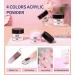 YEVYO Acrylic Nail Kit - 4 PCS Powder and Liquid Set with Clear, Nude, Pink, White Nail Powder - 3.38 Oz Monomer, Professional Brush, Forms for Nails Extension - Beginner and Home DIY - Buy Online on GoSupps.com