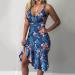 Women's Sexy Deep V Neck Sleeveless Bodycon Mermaid Dress - Dark Blue - Small - Buy Online on GoSupps.com