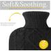 Premium Soft Knitted Cover Hot Water Bottle - 1.8l Large Capacity for Pain Relief and Cosy Nights - Great Gift for Women (Black) - Buy Online on GoSupps.com