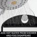mDesign Bathroom Shower Suction Fog Away Shaving Mirror - Black/Brushed - Anti-Fog Technology - Buy Online on GoSupps.com