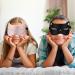 Buy Cat Silk Sleep Mask - 2 Pack Cute Satin Eye Masks for Kids Adjustable Blindfold for Girls & Boys - Perfect for Sleep & Party Games - Buy Online on GoSupps.com