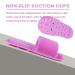 Hizolvio Shower Foot Scrubber - Silicone Bristle Cleaning Brush Slipper for Spa Massager - Exfoliating Dead Skin Remover - Non-Slip Suction Cups - Pink - Buy Online on GoSupps.com