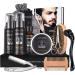 12 in 1 Complete Men's Beard Care Kit with Beard Roller Contain Beard Oil, Shampoo, Beard Creams, Beard Comb, Beard Scissors,