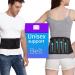 Self-Heating Back Brace | Lumbar Decompression Support Belt with Removable Heating Pad for Pain Relief | M/Medium Black - Buy Online on GoSupps.com