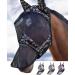 Harrison Howard CareMaster Long Nose Horse Fly Mask with Ears - UV Protection for Horses | Paisley Wave (M) - Buy Online on GoSupps.com