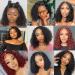 UKASI Short Curly Bob Wig 12 Inch 100% Virgin Human Hair | Deep Wave 13x4 Lace Frontal Wigs for Women | Pre Plucked 180% Density True To Length | Natural Black Color - Buy Online on GoSupps.com