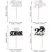 Pack of 24 2023 Graduation Cake Decorations Glitter Class of 2023 Cupcake Toppers Graduation Cake Decoration 2023 Senior Cupcake Picks Graduation Cake Decoration for Senior Graduation Party Silver Silver Black - Buy Online on GoSupps.com