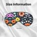 Beautiful Colourful Flowers Eye Mask - Soft Adjustable & Comfortable Sleep Mask for Men & Women - Buy Online on GoSupps.com