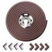 Baby Proof Edges & Corners Protector - Child Proofing Corner Edge Safety Gurards 18ft Edge + 8 Corners Kids Furniture Foam Cushion Bumpers Guard for Fireplace Table Cabinet ( Coffee Brown) Coffee Brown 9 Piece Set