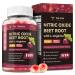 Beet Root Nitric Oxide Booster Gummies with L-Arginine, L-Citrulline, Grape Seed, Pomegranate for Man & Woman Pre Workout - Heart, Energy, Muscle & Circulation Support Vegan, NON-GMO, Sugar Free 60 Count (Pack of 1)