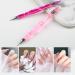 2PCS Rhinestone Picker Dotting Pen Set - Pink Purple | Dual-ended Wax Pencil for Nail Art Decoration DIY - Buy Online on GoSupps.com