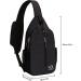 Waterfly Adjustable Sling Rucksack Backpack for Men & Women - Black Shoulder Bag for Hiking & Travel - Buy Online on GoSupps.com
