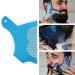 Beard Shaping Tool with Comb - Men's Beard Guide Shaper and Trimmer Template in Clear Blue - Symmetric Curve Outliner Stencil for Jaw, Cheek, and Neck Lineup - Buy Online on GoSupps.com