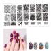 Buy Nail Stamping Plates Set - Lace Flower Pattern Templates for DIY Nail Art | International Shipping Available - Buy Online on GoSupps.com