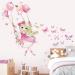 Wondever Girl on Swing Wall Stickers - Peel and Stick Butterfly Flower Ballons Wall Decals for Girls Bedroom and Nursery - Buy Online on GoSupps.com