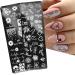 Daisies, Leaves, Letters, Lines, Lips, Flowers, Skeletons Nail Stamping Plates Set - 8pcs + Stamper & Scraper - Spring, Summer, Autumn & Winter Designs - Nail Supplies - Buy Online on GoSupps.com