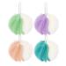 Aquior Shower Puff Loofahs 60g/PCS Extra Large Mesh Pouf Easy Foaming Body Scrubber Exfoliator for Big Full Lather Cleanse(4 Pack) Style04