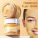 Turmeric Clay Mask with Vitamin C - Dark Spot Remover for Face - Face Masks Skin Care to Deeply Cleansing - Reducing Acne Lighten Skin Tone - Moisturizing Clay Mask for Controlling Oil & Refining Pore - Buy Online on GoSupps.com