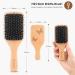 Boar Bristle Paddle Hair Brush 2 Pack for Frizz-Free Hair - 4 Piece Set with Tail Comb & Gift Box - Ideal for Women, Men, and Kids - Brown - Buy Online on GoSupps.com