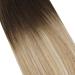 Moresoo Balayage Blonde Tape in Human Hair Extensions - 14 Inch Remy Brown Root Ombre to Dark Golden Blonde - 20 Pcs/50g #3/8/22 - Buy Online on GoSupps.com