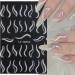 Gold Stripe French Nail Art Stickers - 9 Sheets 3D Self Adhesive Decals for DIY Manicure - Buy Online on GoSupps.com