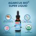 Agaricus Bio Super Liquid Organic Mushroom Supplement - 30ml Tincture with Beta Glucan for Immune Support | Agaricus Blazei Murill Extract for Mushroom Coffee and H2O - Buy Online on GoSupps.com