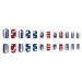 4th of July Short Square Press on Nails - Red, Blue, White Star & Skull Designs - 24Pcs - Buy Online on GoSupps.com