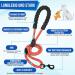Eyein Double Dog Leash for Large Dogs - Flexible Reflective with 3 Padded Handles | Durable & Adjustable for 11-68 kg (Red) - Buy Online on GoSupps.com