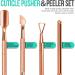 FANDAMEI UV Gel Nail Polish Remover Kit - Cuticle Pusher & Gel Polish Scraper Set for Manicure Pedicure - Dual Head Nail Scraper in Rose Gold - Buy Online on GoSupps.com