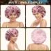 Welrog Silk Sleeping Hood for Women Night Hair Bonnet & Cap Pink with 3 Hair Ties Best for Hair Care & Sleep - Buy Online on GoSupps.com