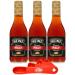 Heinz Gourmet Malt Vinegar 12 fl oz Bottle (Pack of 3) with By The Cup Swivel Spoons