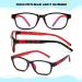 Duco Kids Blue Light Blocking Glasses for Boys and Girls Age 5-10 | Anti-Glare Computer Eyeglasses K025 (Black Red) - Buy Online on GoSupps.com