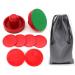 Qtimal Home Standard Air Hockey Paddles and 2 Size Pucks, Small Size for Kids, Large Size for Adult, Great Goal Handles Pushers Replacement Accessories for Game Tables (2 Striker, 6 Puck Pack)