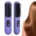 Straightener Heat Pressing Combs Hot Comb Hair Straightener Hair Comb Straightener Straightening Brush 3-Speed Temperature Adjustment Hot-Air Brushes Locks in Moisture for Rapid Heating Purple