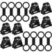 16 Pcs Dive Universal Plastic Clip Silicone Snorkel Keeper Snorkel Clip for Mask Black Snorkel Mask Clip Snorkel Attachment Clip Tube Holder Gear Spare Part Accessories Snorkeling Equipment for Diving