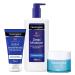 Neutrogena norwegian formula immediately retracting hand cream (75ml) deep moisture immediately retracting body lotion (400ml) & Hydro Boost aqua cream (50ml) moisturizer body lotion face cream