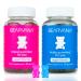 BEARVANA Top & Peach Support Combo Pack Multivitamin Gummies for Women | Includes Herbal Extracts & Essential Vitamins | Berry Flavor | 2-Pack (120 Gummies)