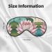 SSIMOO Lotus Flower Namaste Eye Mask - Breathable Soft Sleep Patch for Travel & Relaxation - Black - Buy Online on GoSupps.com