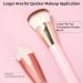 MSQ Flat Top Kabuki Foundation Brush - Premium Synthetic Bristles for Liquid, Cream, and Powder Makeup Application - Light Pink - Buy Online on GoSupps.com