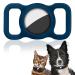 Ainiv Pet Protective Case for Apple Airtag GPS Finder Silicone Airtag Dog Cat Collar Holder Pet Loop Holder Safety and Anti-lost Air Tag Tracker Case for Apple Locator Tracker Blue