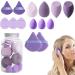 Mxshc Makeup Blender Sponge Set Beauty Set Blender Sponges | Concealer Sponge Facial Makeup Beauty Sponges for Cream Powder Application Purple - Buy Online on GoSupps.com