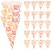minkissy 150 Pcs Popcorn Bag Cookie Packaging Bags Gift Bags Waffle Cones Wedding Cone Bags Mini Candy Halloween Candy Bags Pink Marshmallows Pink Candy Snack Child Biscuit Paper - Buy Online on GoSupps.com